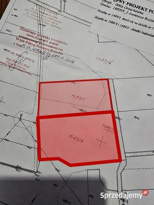 Działki z warunkami zabudowy Orzechówka 2zł/m2 Sprzedaż