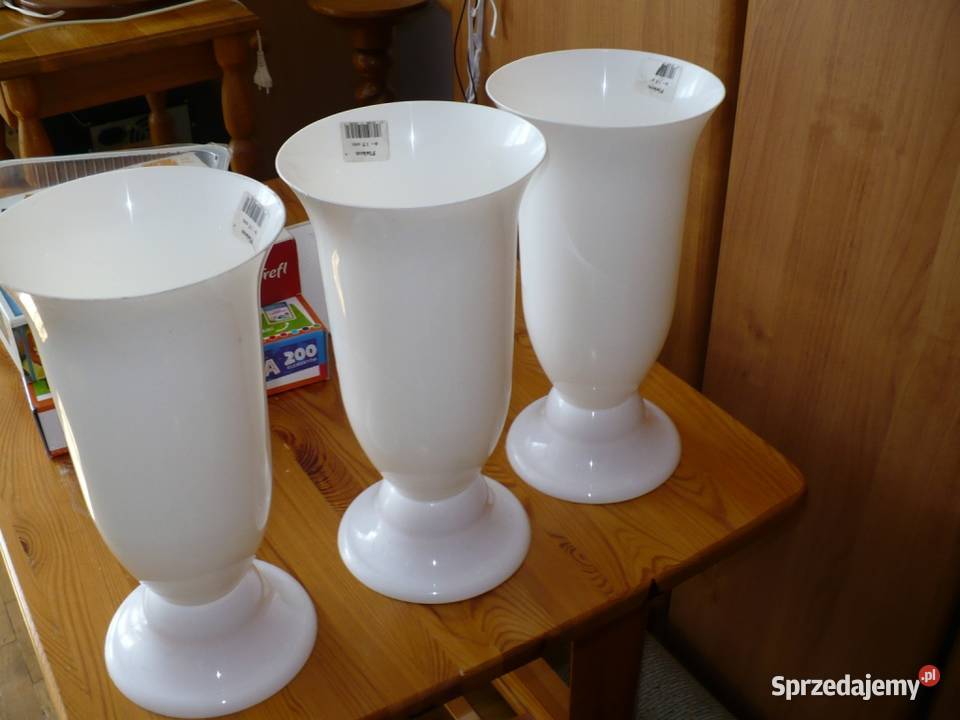 Gazony wazony ozdobne białe 5 sztuk wielkopolskie Poznań