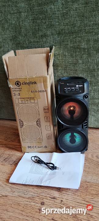 Głośnik Imprezowy Bluetooth RGB Mocny Bas Nowy Wąbrzeźno sprzedam