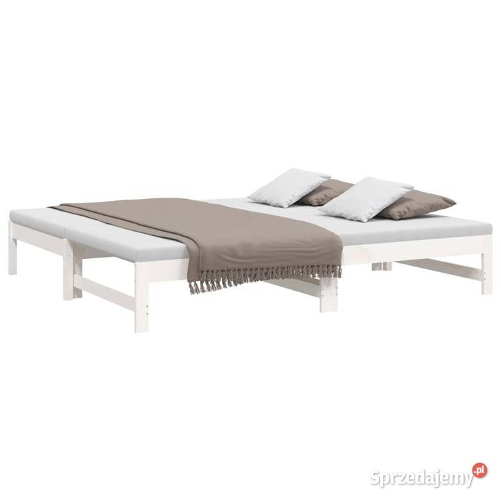 vidaXL Łóżko rozsuwane białe 2x75x190 SKU823420 Warszawa