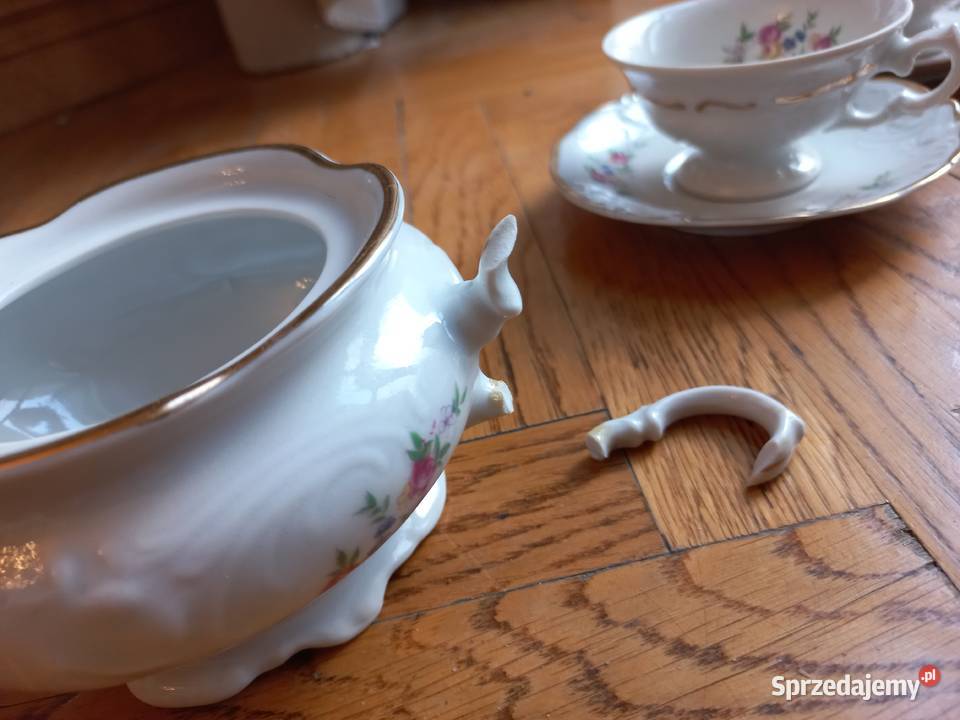 Zabytkowa porcelana z Wałbrzycha zestaw kawowy