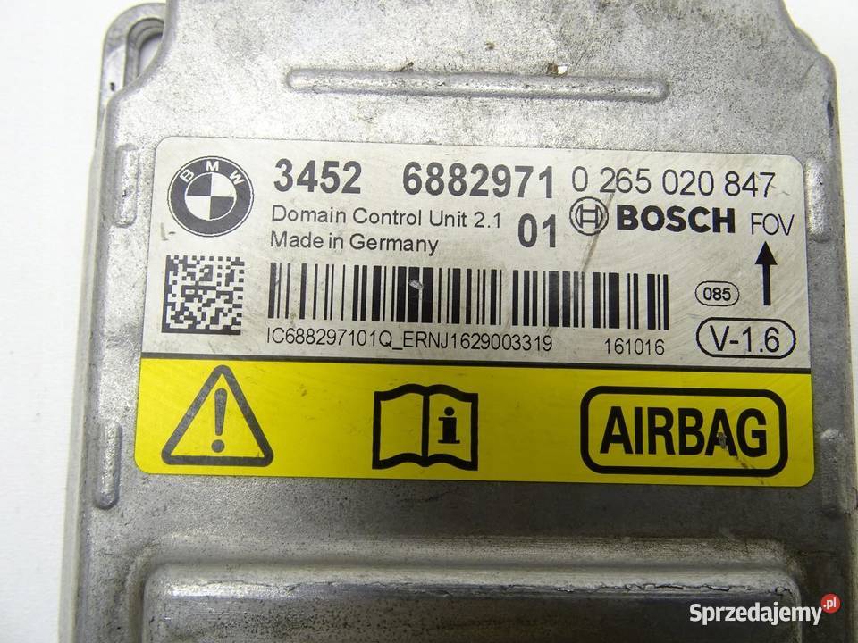 MODUŁ STEROWNIK AIRBAG PODUSZEK POWIETRZNYCH BMW