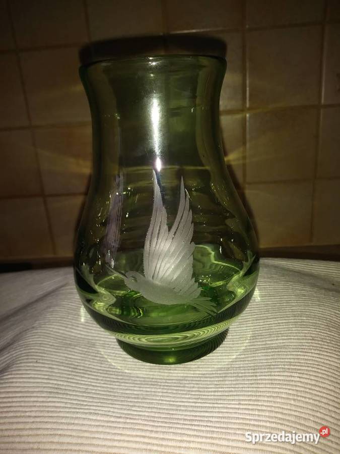 vintage szklane wazony Porcelana i szkło Nowy Targ