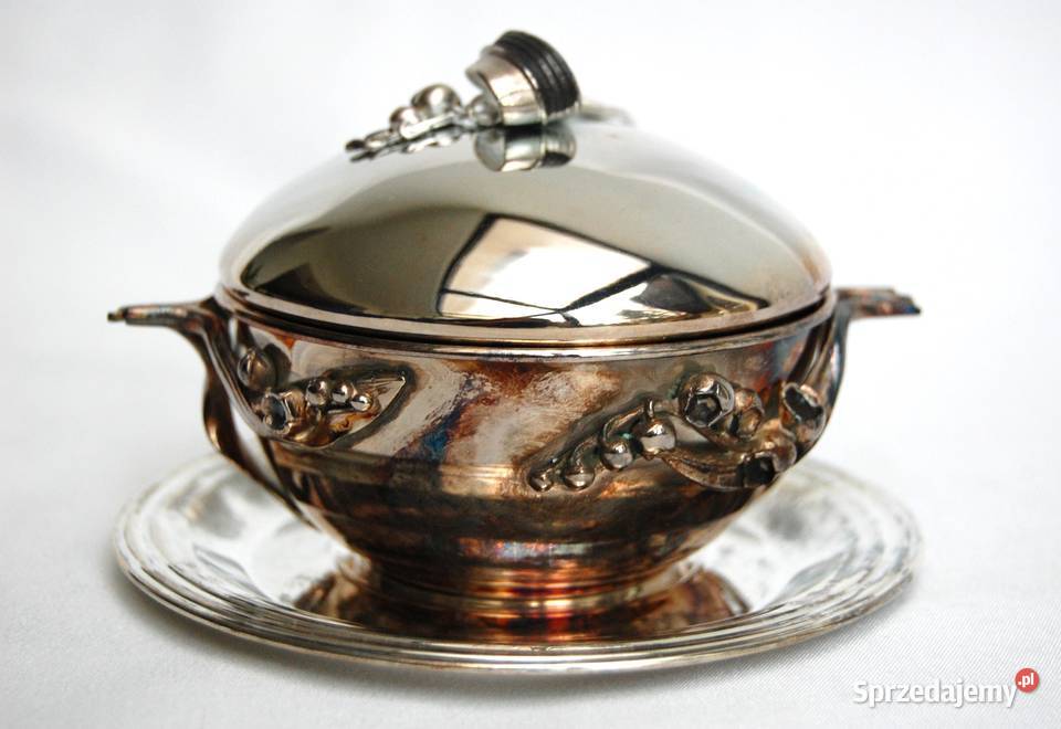 Posrebrzana cukiernica platerowana srebrem Cukiernice Lublin