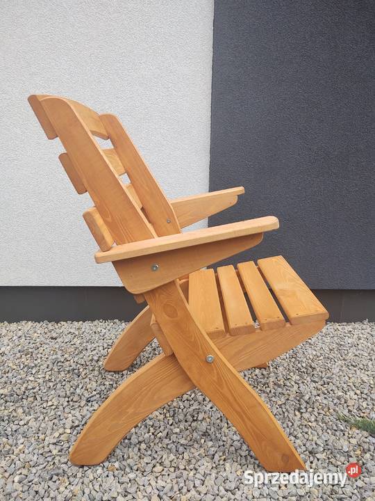 Krzesło ogrodowe drewniane składane tarasowe typ drewno Kalety