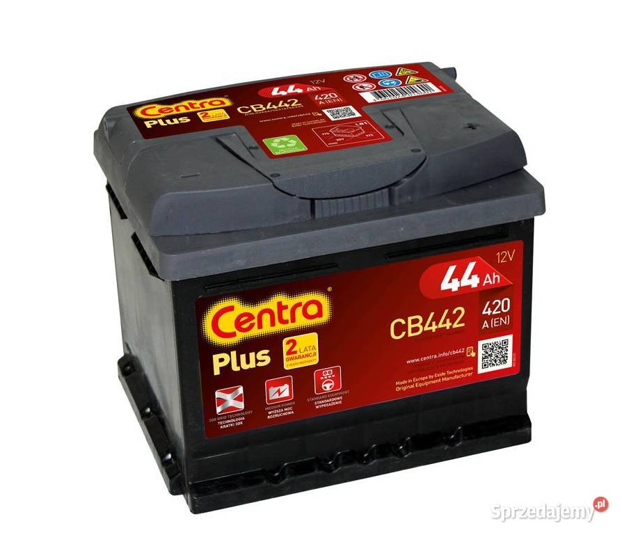 AKUMULATOR CENTRA PLUS 12V44AH 420A P wym Lublin