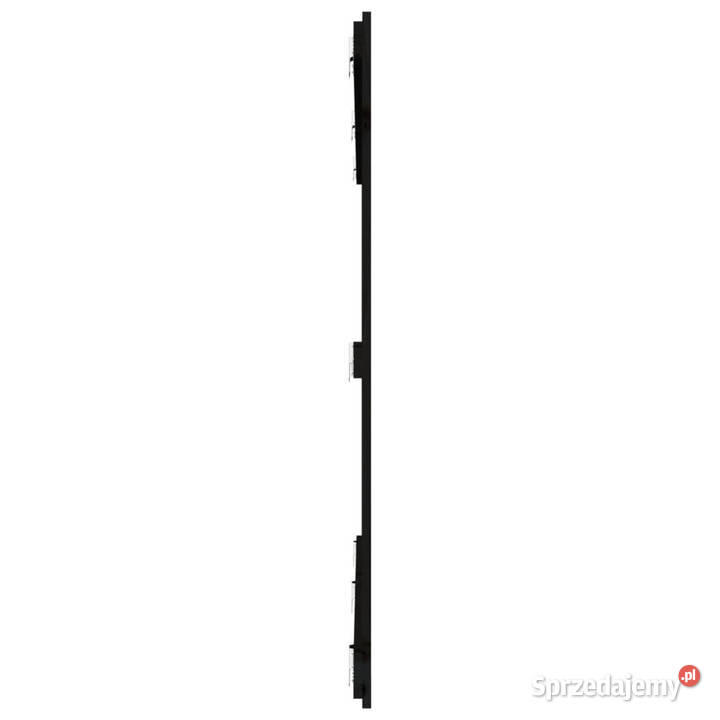 Wezgłowie łóżka czarne 204x3x110 lite drewno mazowieckie Warszawa