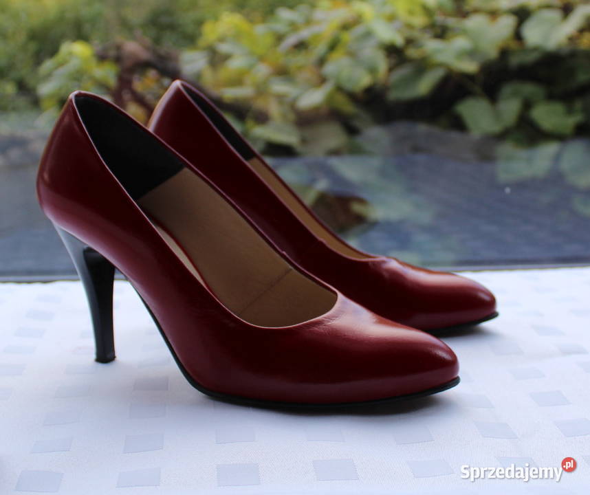 Czółenka Damskie Skóra Silwano 37 Czerwone Bielsko-Biała