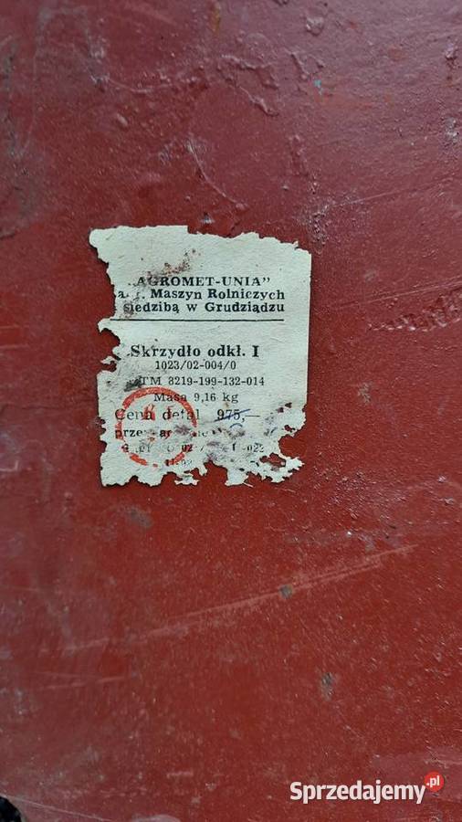 Kółko podporowe do pługa i odkładnie wielkopolskie Kłodawa