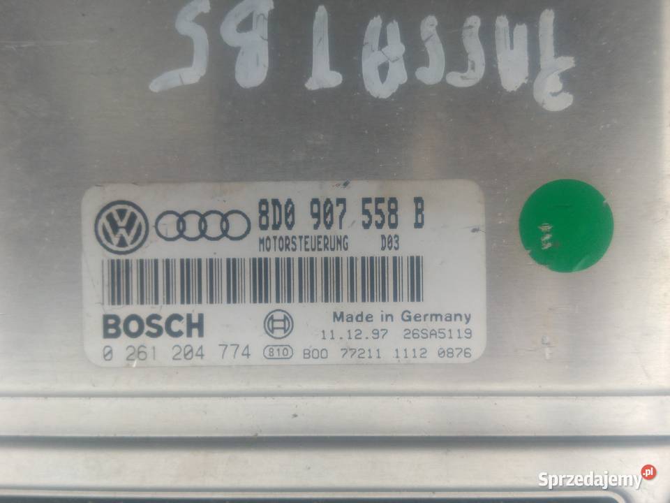 Zestaw startowy komputer 8D0907558B Vw Passat B5 Układ elektryczny Dębno sprzedam