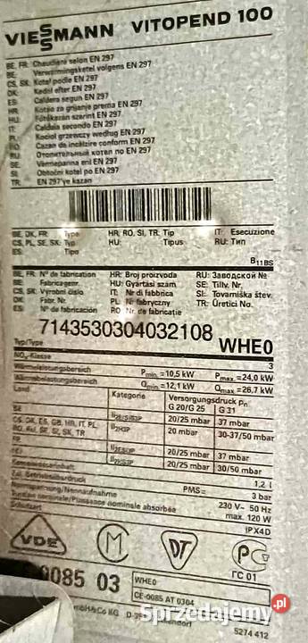 Kocioł gazowy Viessmann Vitopend 100 WHEO 24kW wielkopolskie Ostrzeszów