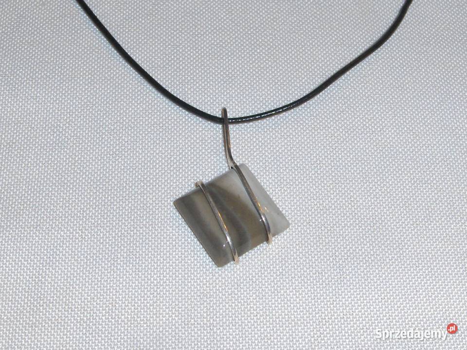 WKRUK Naszyjnik z krzemieniem pasiastym srebro Łódź