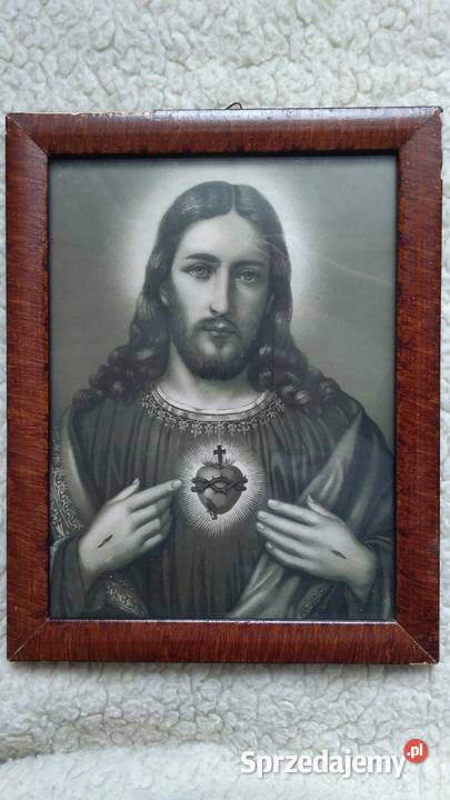 STARE ŚWIĘTE OBRAZKI JEZUS MARIA OLEODRUK Warszawa