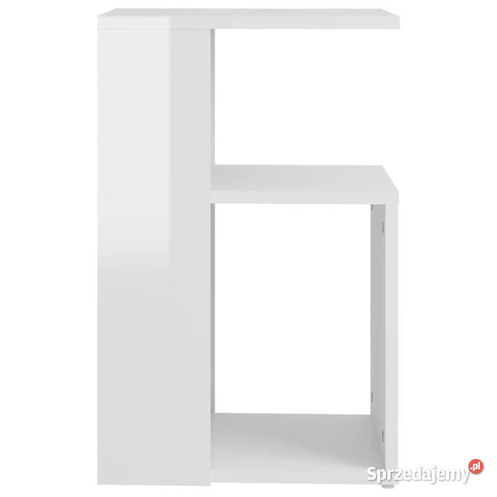 Stolik boczny biel z połyskiem 36x30x56 WM802999 mazowieckie Warszawa