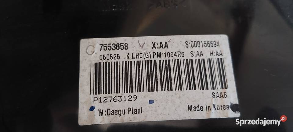 Licznik zegary 12763129 Saab 93 II 19 TID Rok produkcji 2005 Szczecin