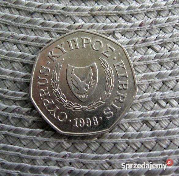 Cypr 50 Cent 1988r Numizmatyka Antyki, Sztuka, Kolekcje Kalisz