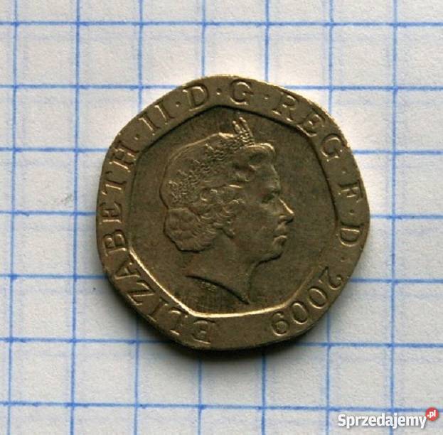 20 PENSÓW TWENTY PENCE 2009 WIELKA BRYTANIA Numizmatyka lubelskie Piszczac sprzedam