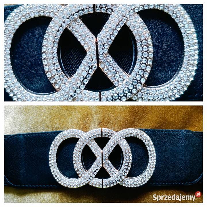 Pasek DamskiGUMA OZDOBNA BIŻUTERIA cekiny Pątnów