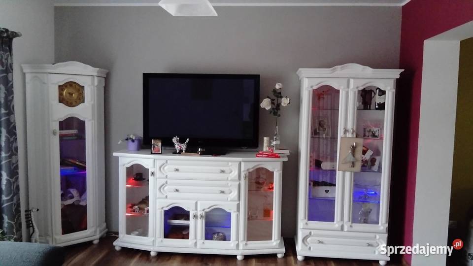 Duża Biała Prowansalska Szafa 130 3D3s Biały Dąb Szafy i garderoby Katowice