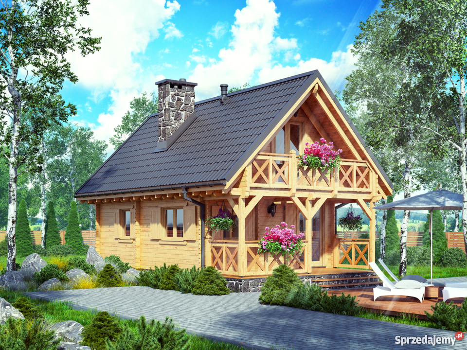 DREWNIANY DOMEK LETNISKOWY DAWID 63 15 M2 Mrągowo