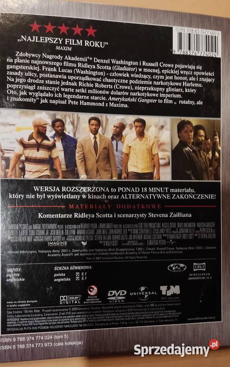 American Gangster film DVD Lutomiersk
