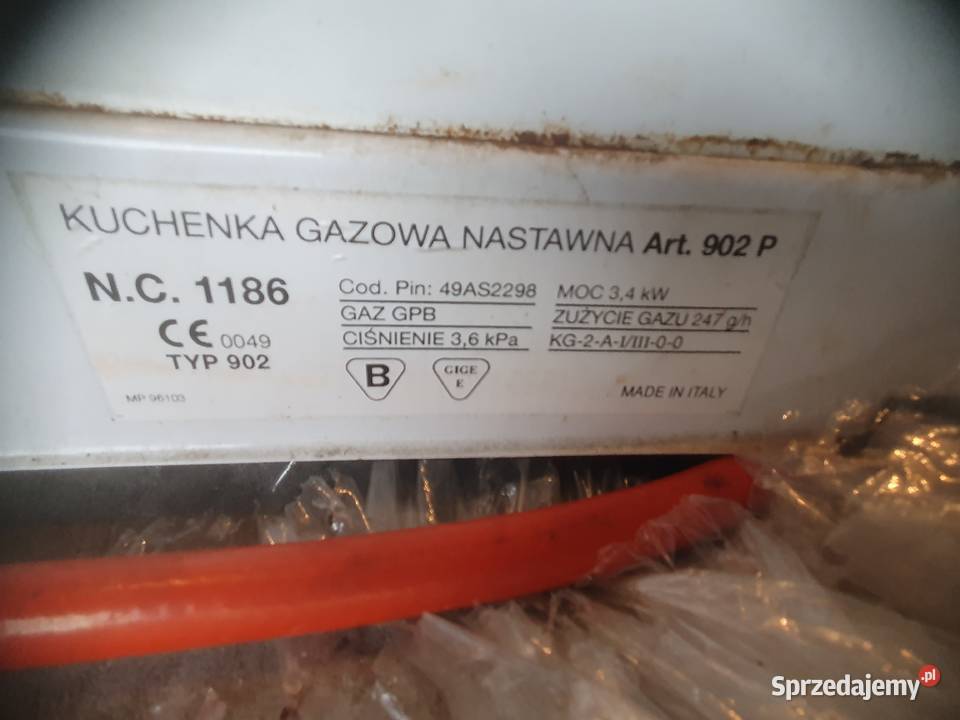Kuchenka gazowa 2palniki pokrywa klapa białawąż Warszawa