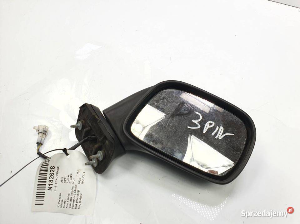 LUSTERKO PRAWE OPEL AGILA 3 PIN kujawsko-pomorskie Lipno sprzedam