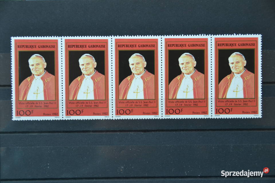 Znaczki Papież Jan Paweł II Gabon II Ks Chr 25 Sobótka