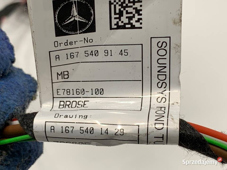 WIĄZKA DRZWI TYŁ PRAWY MERCEDES GLE A1675409145