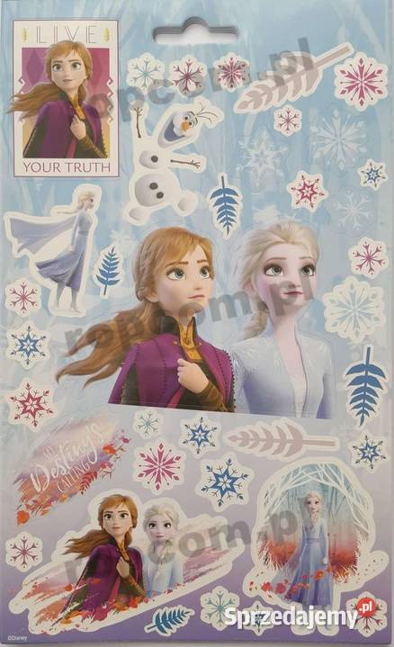 Naklejki Nalepki Frozen 2 Elsa Anna 700 Kraina małopolskie