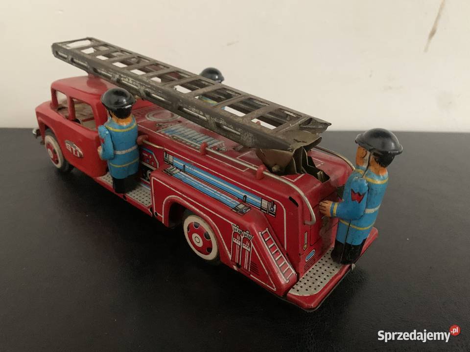 Stara zabawka PRL wóz strażacki Świebodzice