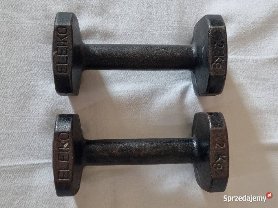 2 stare hantle ciężarki vintage PRL Warszawa