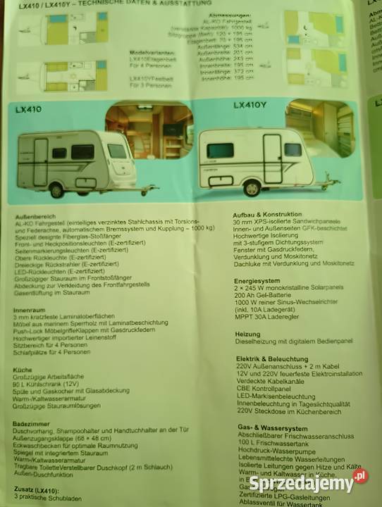 Nowe przyczepy kempingowe na sprzedaż Caravans Wrocław sprzedam
