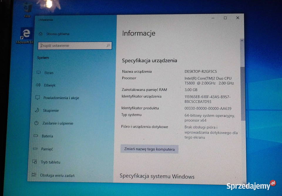 Laptop HP Pavilion dv5 320 GB Win10Protest Warszawa sprzedam
