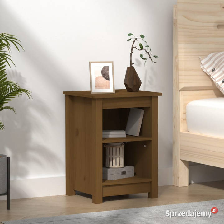 Szafka nocna miodowy brąz 40x35x55 lite drewno Warszawa