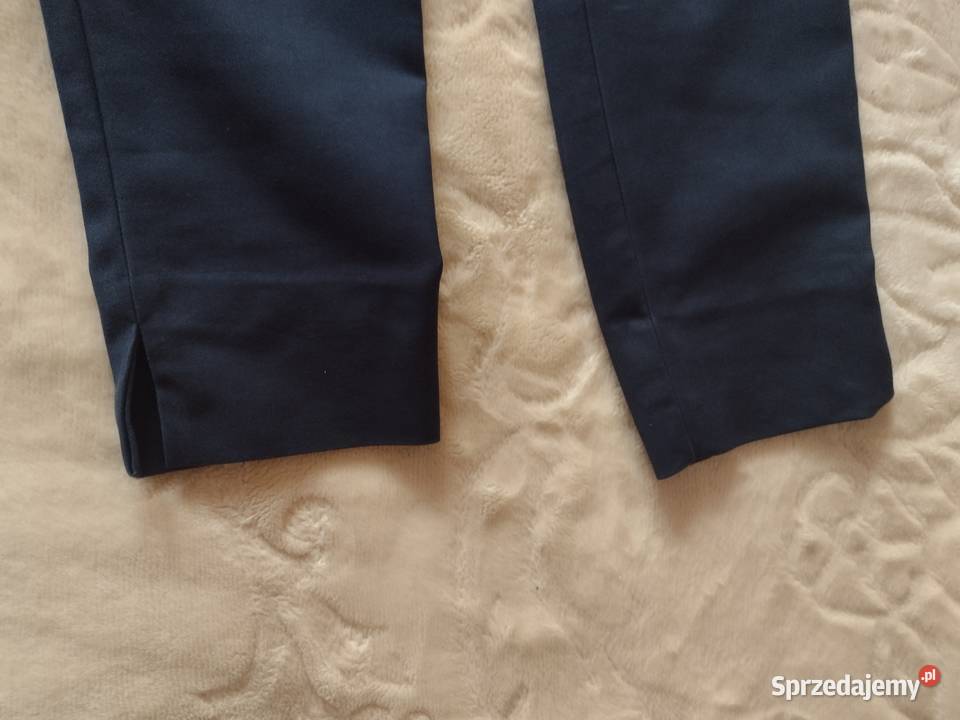 40L ZARAGranatowe spodnie biznesowecygaretki z Odzież damska Kraków