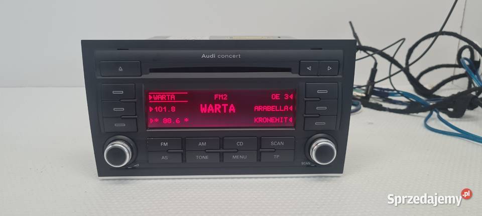 Audi Concert A4 B7 Radio Cd Mp3 Aux 8E0035186AK Blaupunkt Jarocin