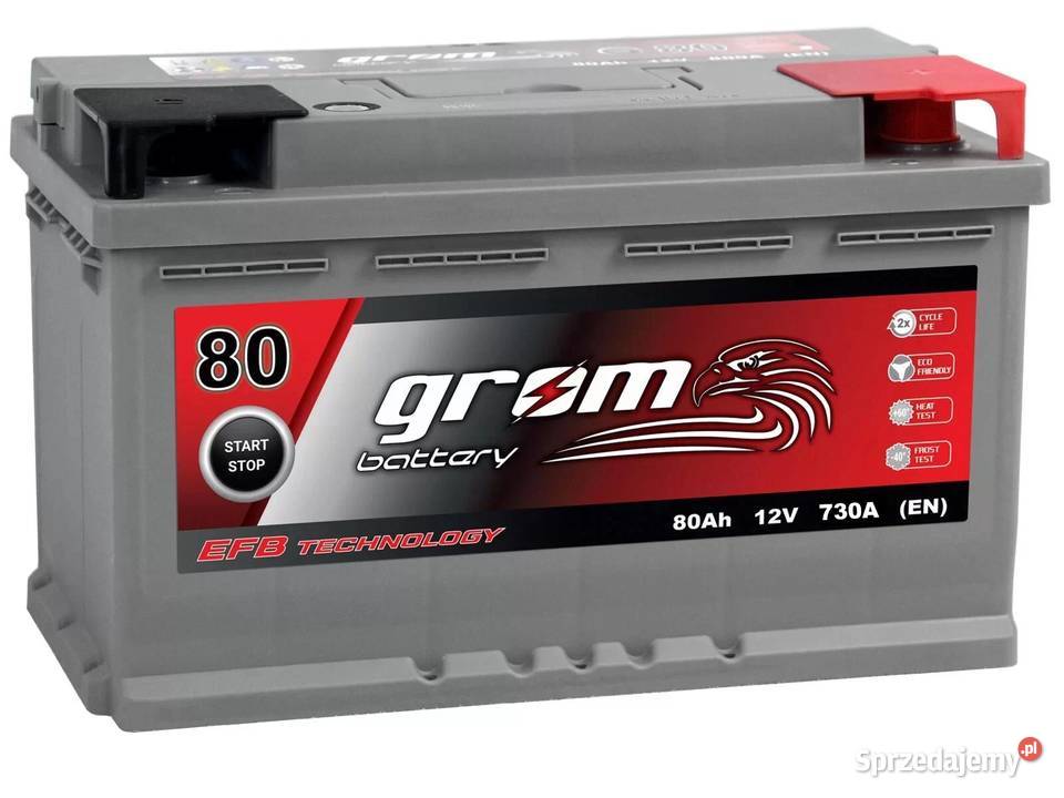 Akumulator GROM EFB STARTSTOP 80Ah 730A Prawy Wrocław