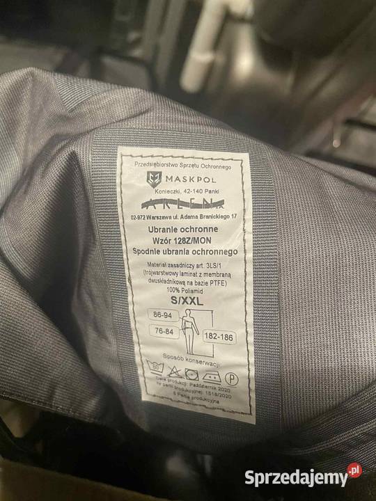 Spodnie ubranie ochronne 128 z sxxl Pozostałe warmińsko-mazurskie