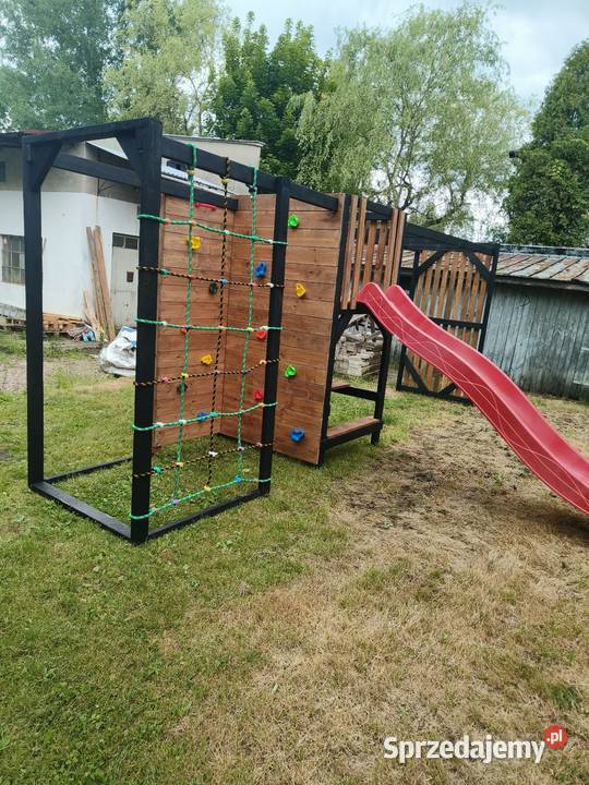 Plac zabaw małpi gaj ślizg huśtawki ścianka Bliżyn
