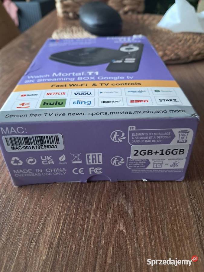 nowy android TV box mortal T1 2GB16GB Pozostałe świętokrzyskie Sandomierz