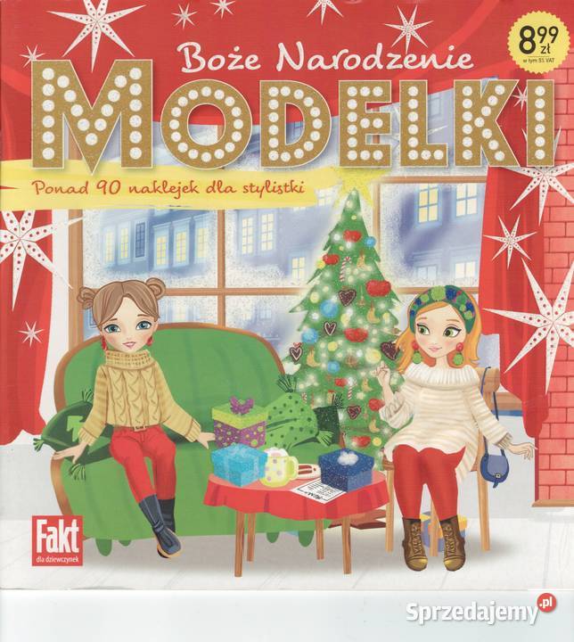 MODELKI Boże Narodzenie 90 naklejek stylistki Książki dla dzieci Warszawa