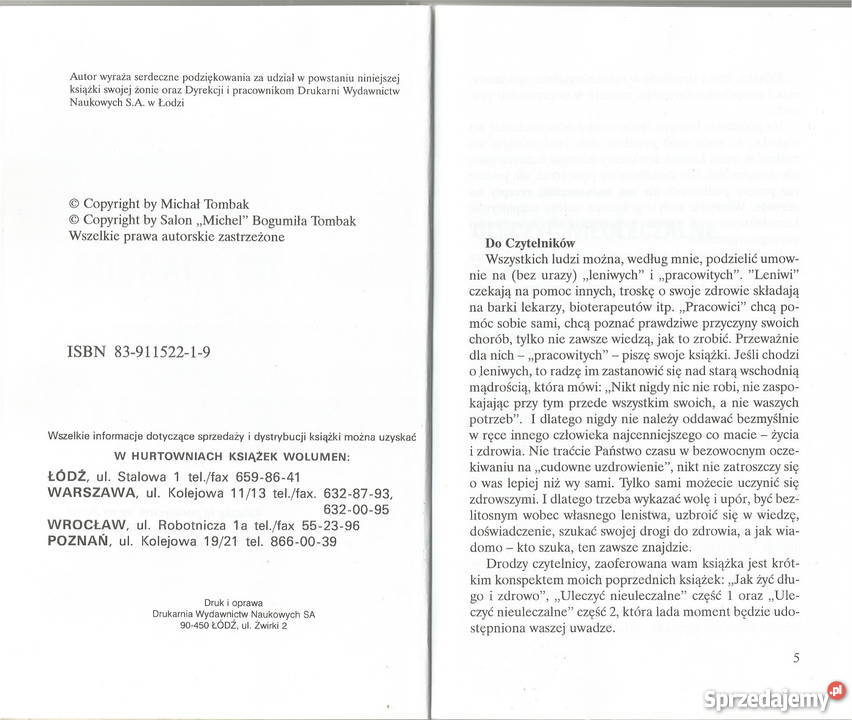 Droga do zdrowia Tombak Michał 2000 Pozostałe małopolskie Tarnów