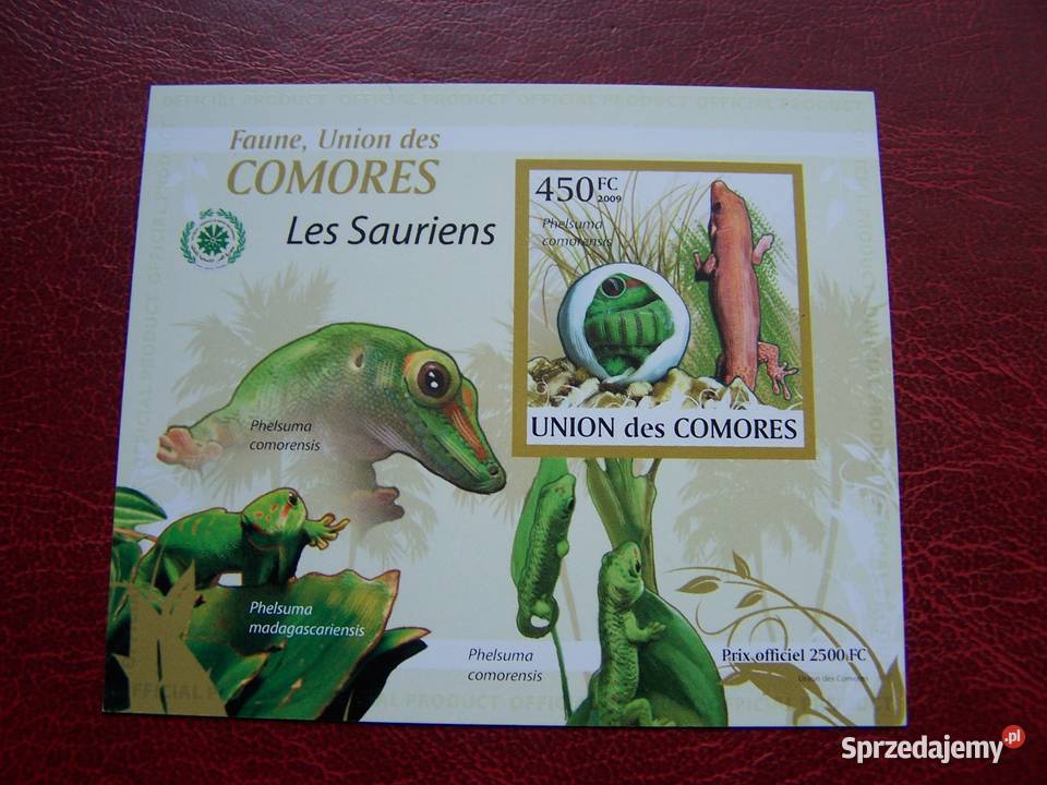 Komory 2009 MNH Fauna Jaszczurki Nakład 2500 Tychy