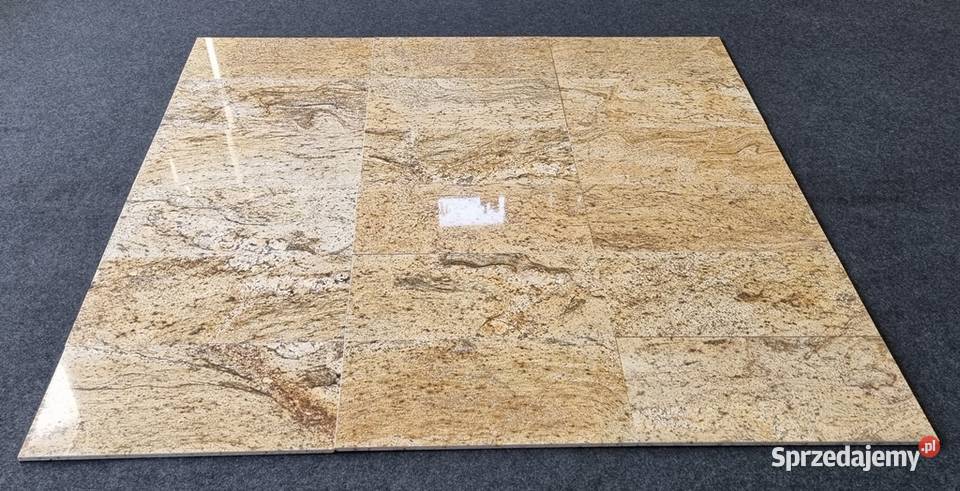 Płytki granitowe Madura Gold polerowane kamienne dolnośląskie Bielawa