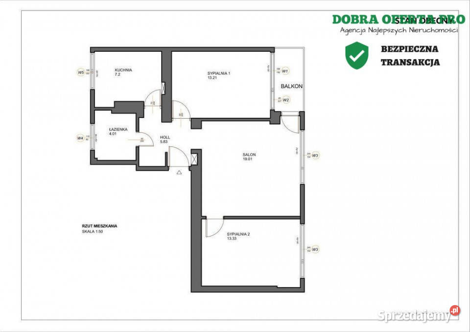 Mieszkanie z dużym potencjałem aranżacyjnym Sprzedaż pomorskie Gdańsk