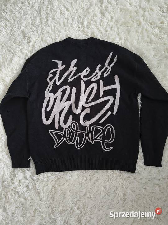 Bershka Sweter Czarny Streetwear Skater Style sprzedam