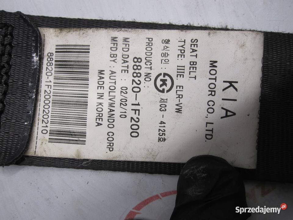 KIA SPORTAGE II LIFT 10r pas bezpieczeństwa Kielce