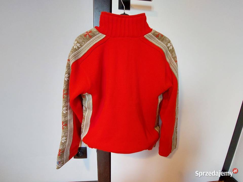 Rossignol sweter damski czerwony alpejski wzór M Poznań