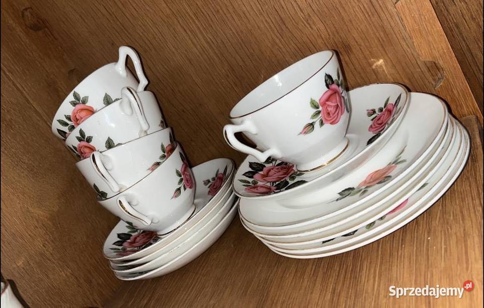 Śliczna filiżanka Z talerzykiem deserowym Pall Gdańsk